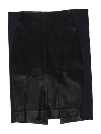 Brunello Cucinelli Leather Knee-Length Skirt