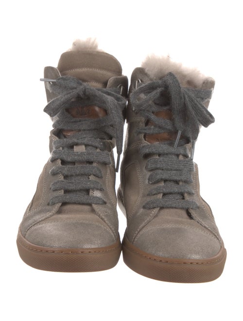 Brunello Cucinelli Monili Suede Lace-Up Boots