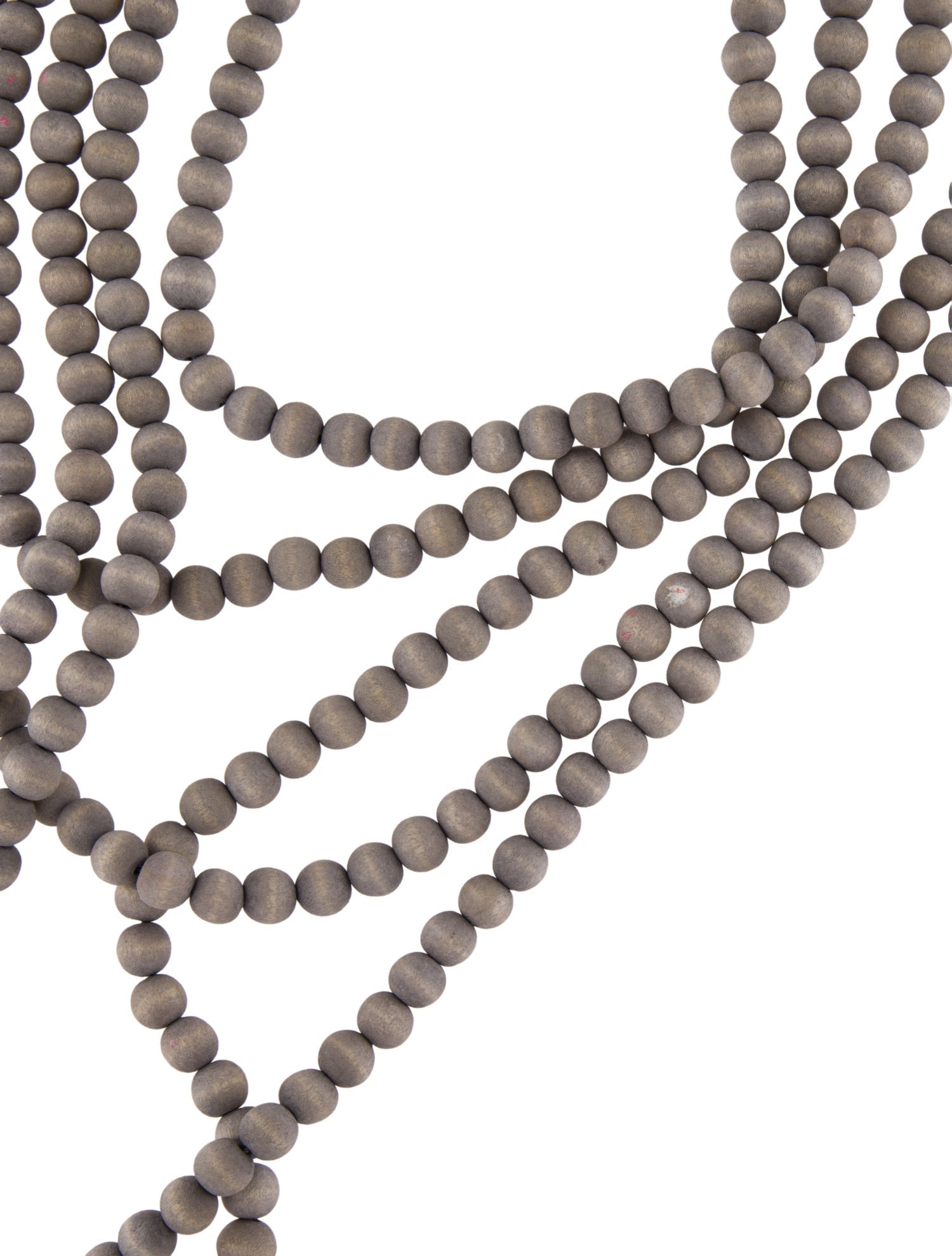 Brunello Cucinelli Feather & Wood Beaded Multistrand Necklace