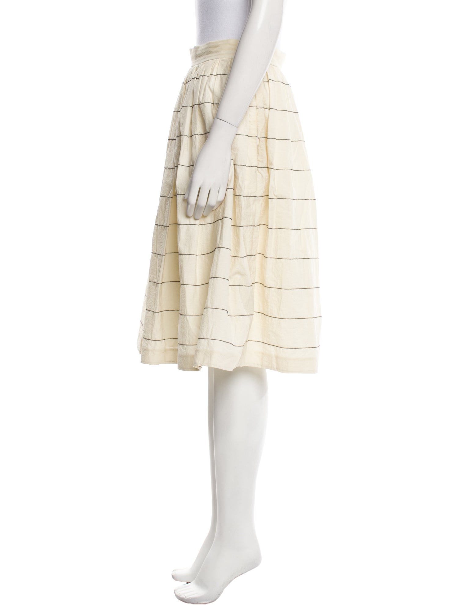 Brunello Cucinelli Striped Knee-Length Skirt