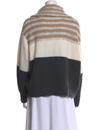 Brunello Cucinelli Virgin Wool Striped Sweater