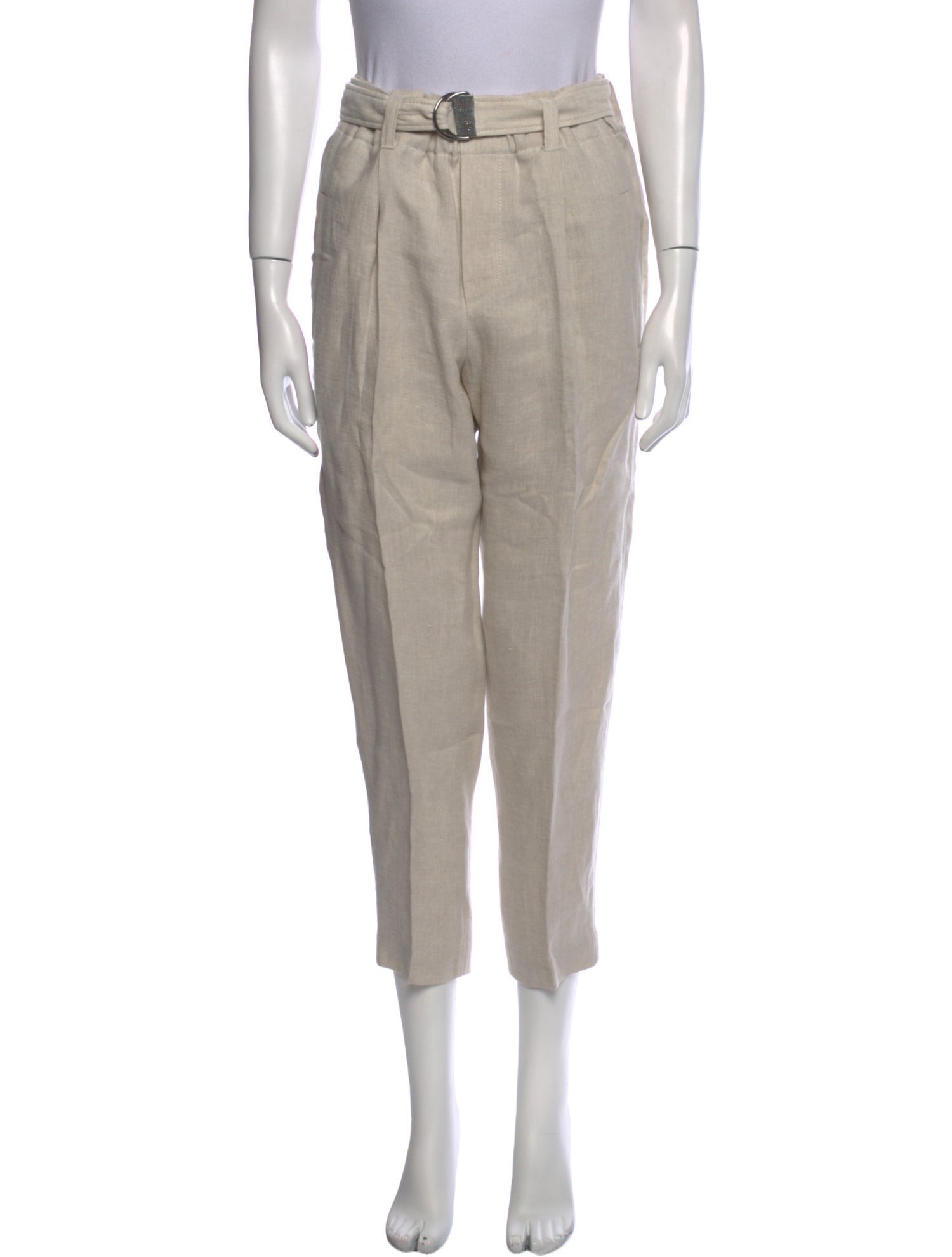 Brunello Cucinelli Linen Straight Leg Pants
