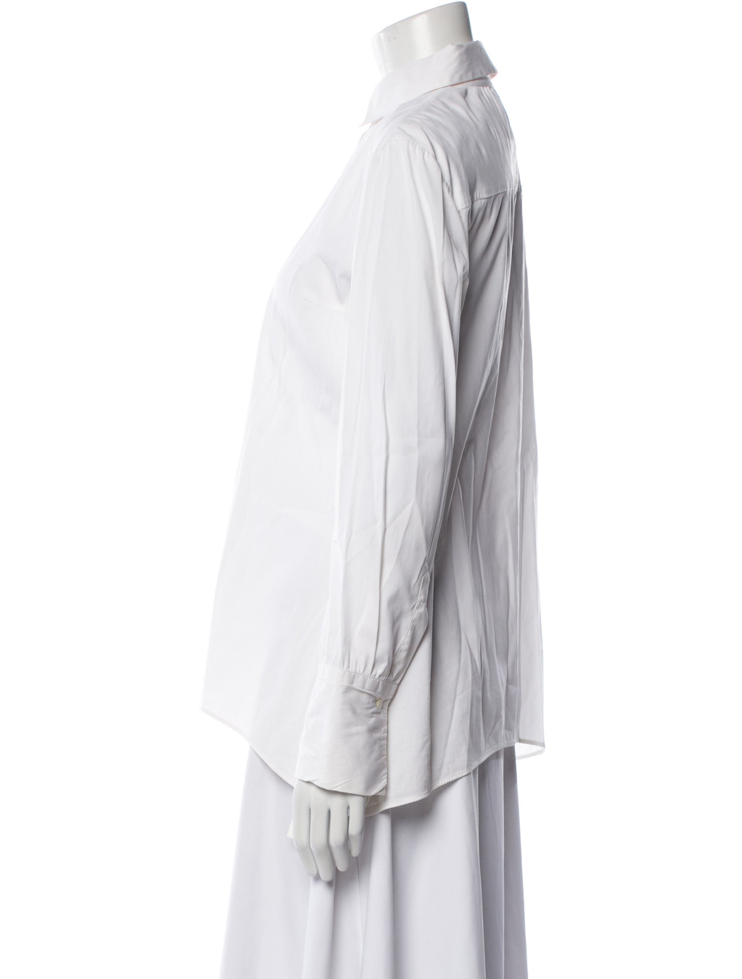 Brunello Cucinelli Long Sleeve Button-Up Top