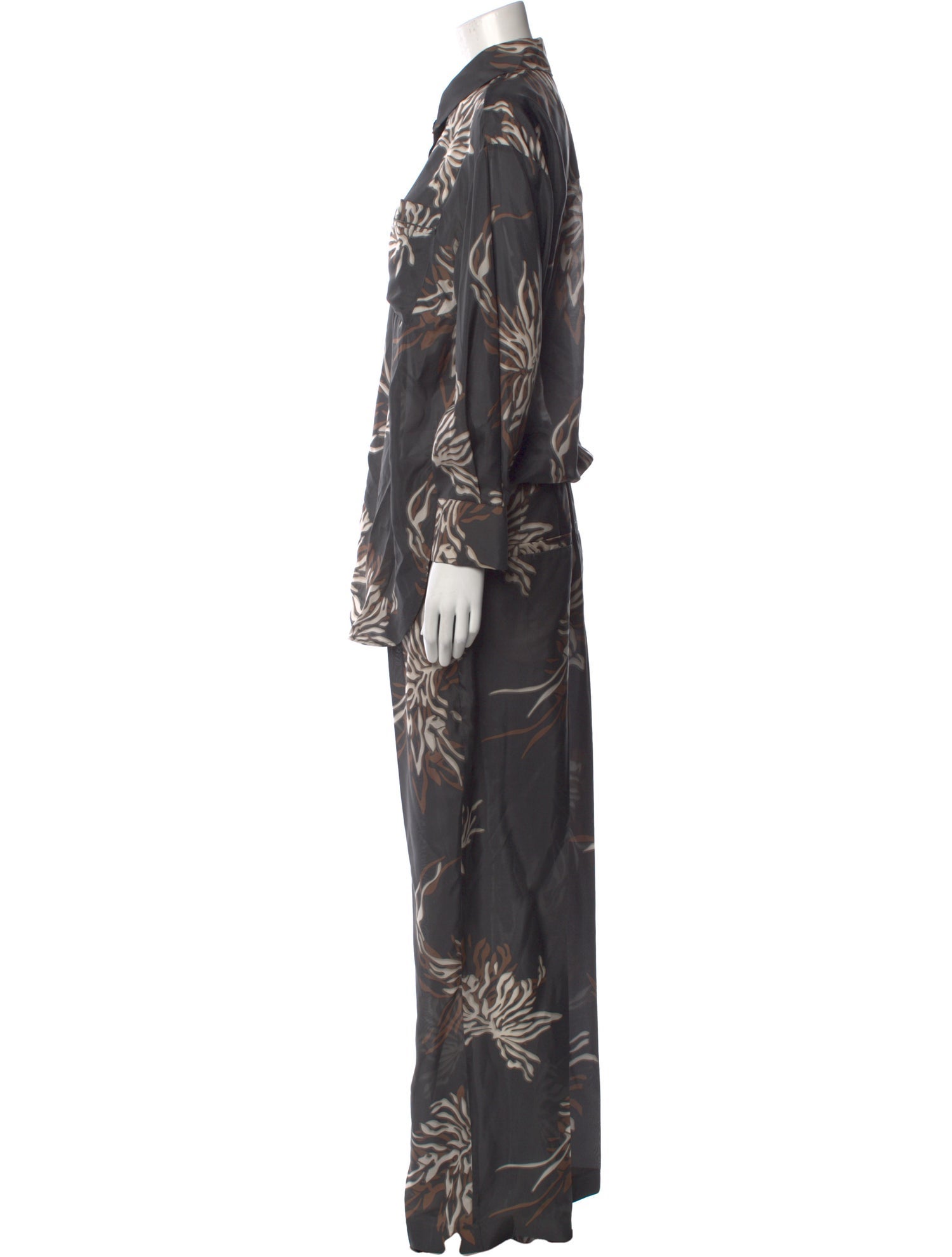 Brunello Cucinelli Silk Printed Jumpsuit