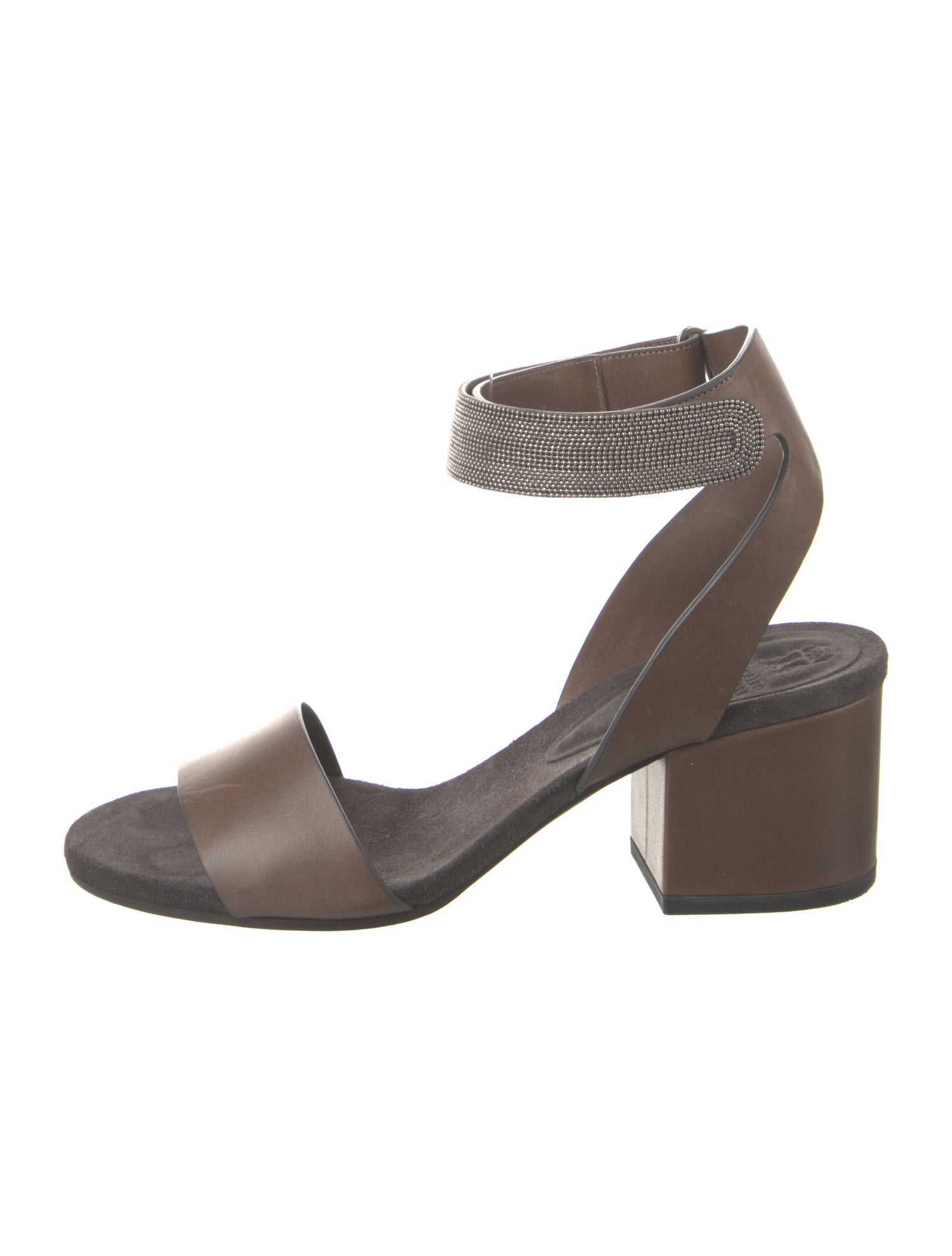 Brunello Cucinelli Monili Leather Sandals