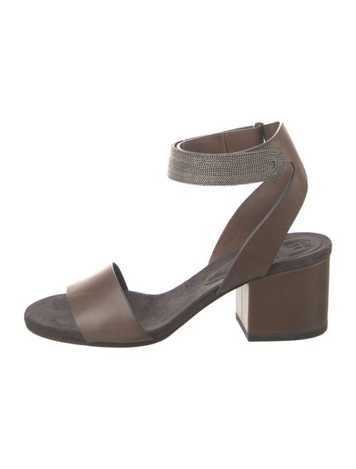 Brunello Cucinelli Monili Leather Sandals