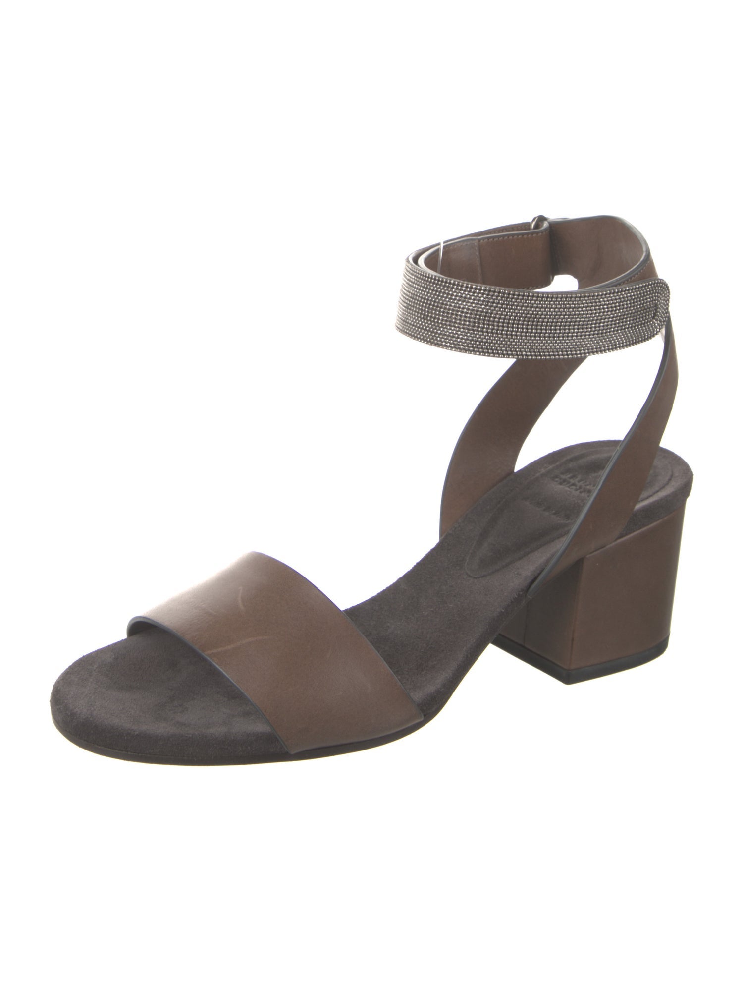 Brunello Cucinelli Monili Leather Sandals