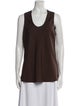 Brunello Cucinelli Silk Scoop Neck Top