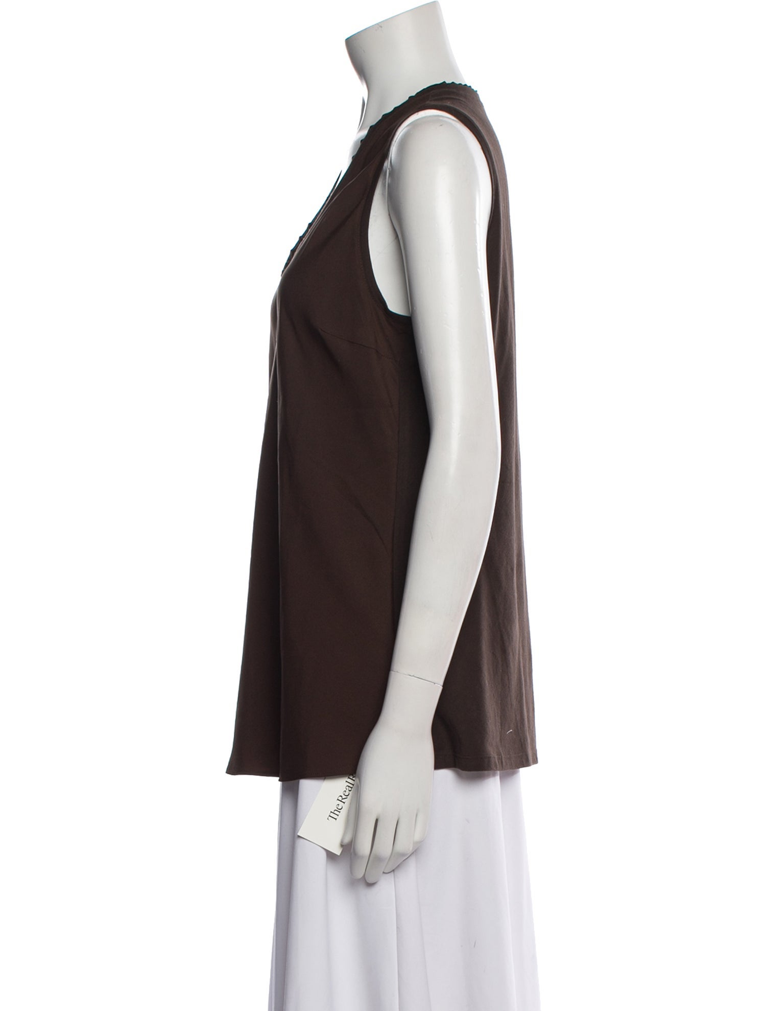 Brunello Cucinelli Silk Scoop Neck Top