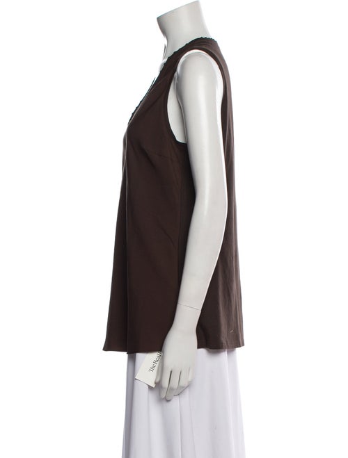 Brunello Cucinelli Silk Scoop Neck Top