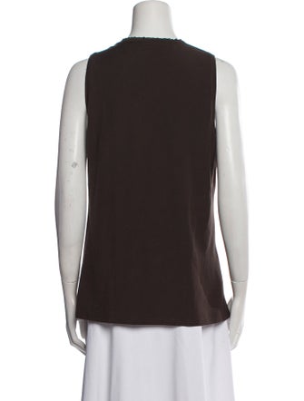 Brunello Cucinelli Silk Scoop Neck Top