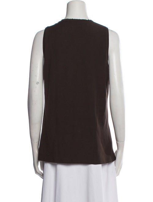 Brunello Cucinelli Silk Scoop Neck Top