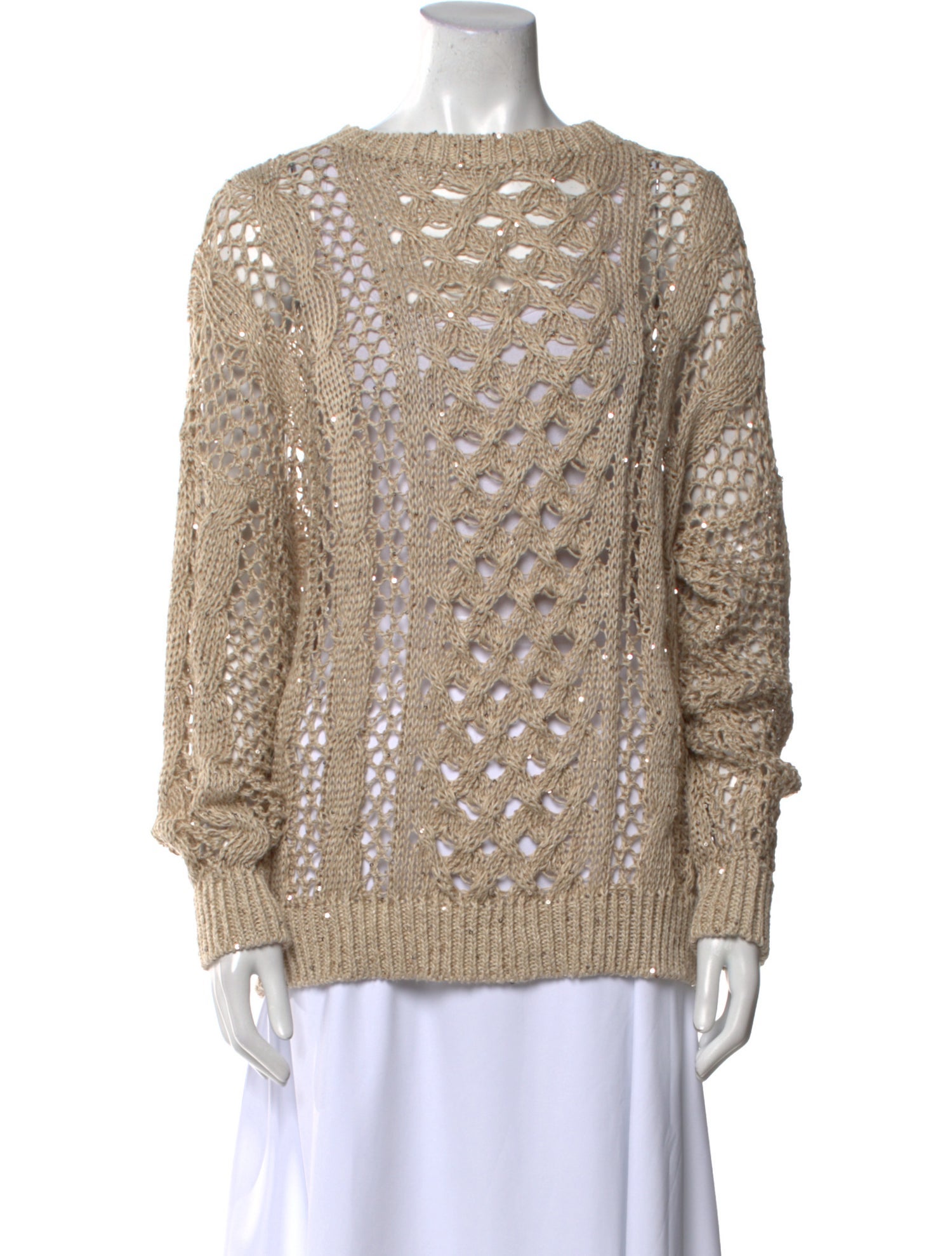 Brunello Cucinelli Hemp Bateau Neckline Sweater