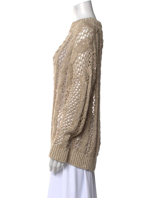 Brunello Cucinelli Hemp Bateau Neckline Sweater