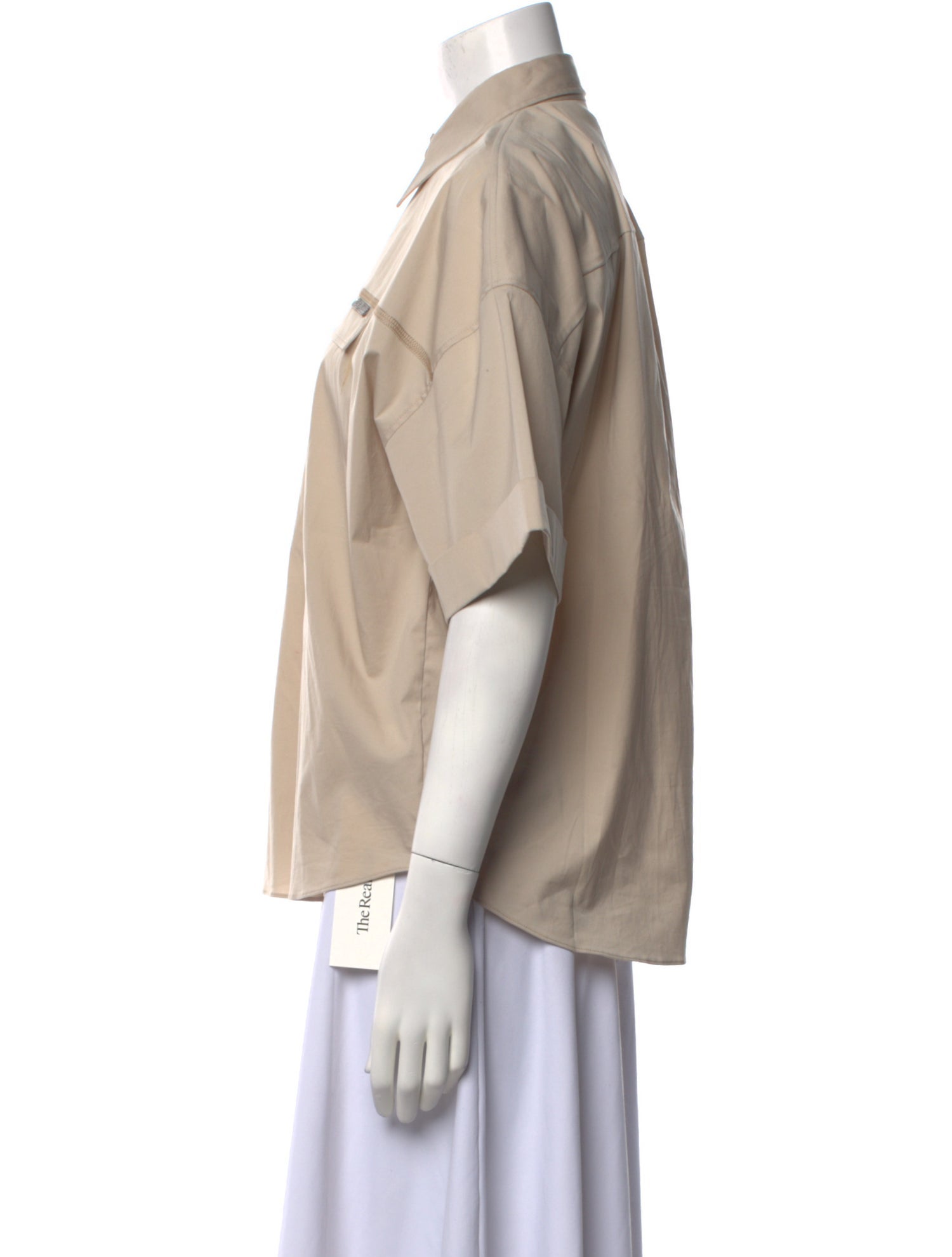 Brunello Cucinelli Short Sleeve Button-Up Top