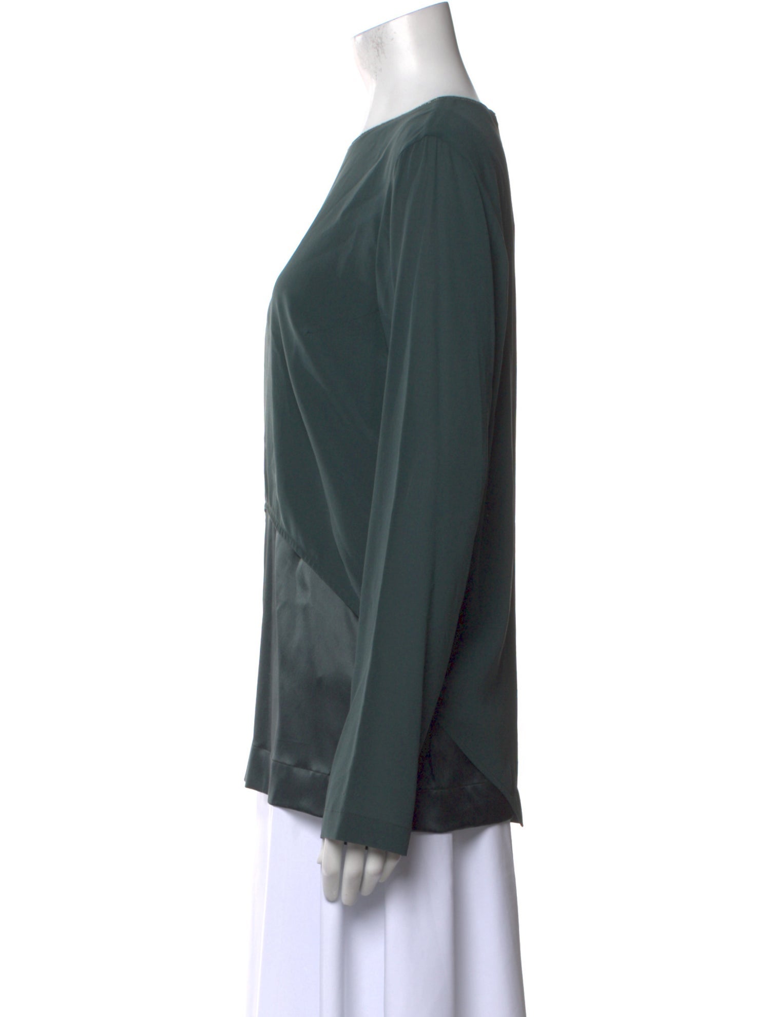 Brunello Cucinelli Silk Crew Neck Blouse