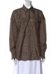 Brunello Cucinelli Silk Floral Print Button-Up Top
