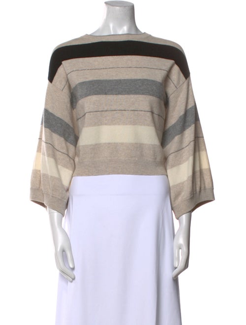 Brunello Cucinelli Striped Bateau Neckline Sweater