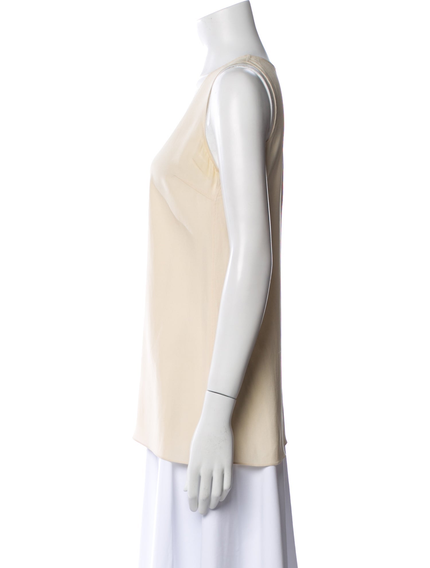 Brunello Cucinelli Silk Scoop Neck Top