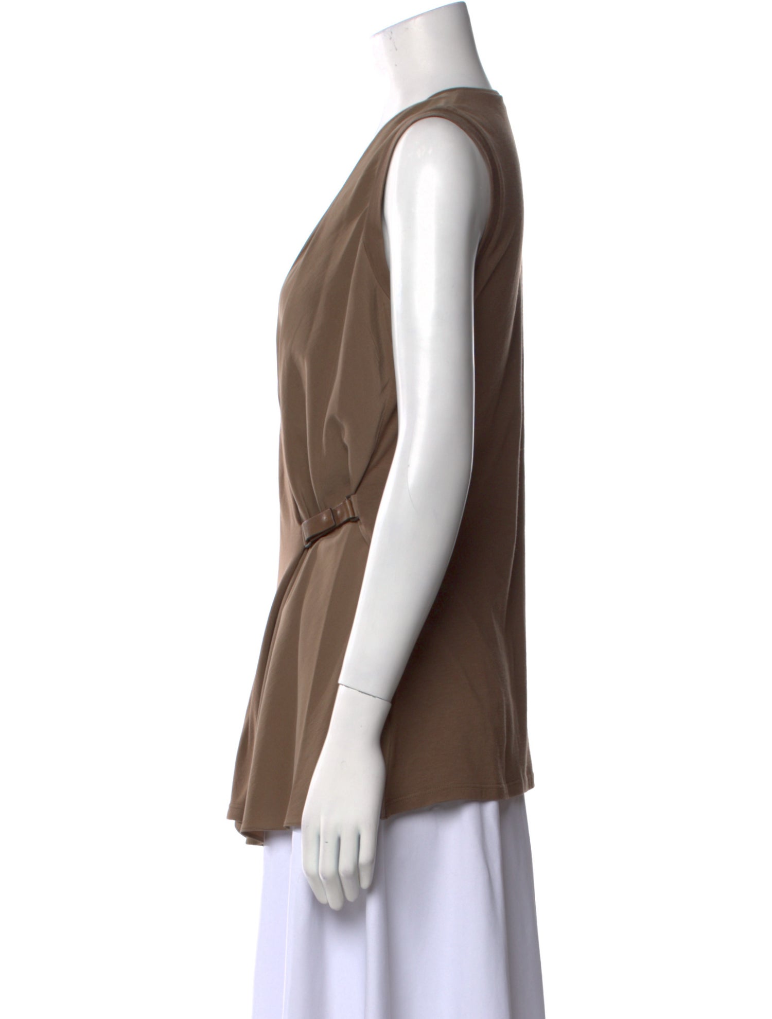 Brunello Cucinelli Silk V-Neck Blouse
