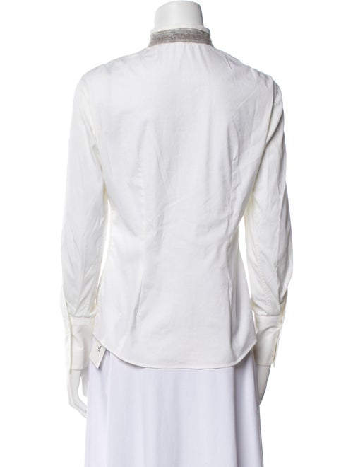 Brunello Cucinelli Long Sleeve Button-Up Top