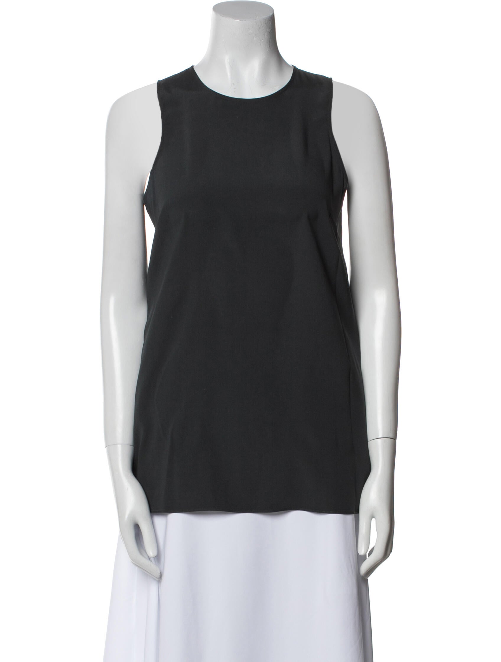 Brunello Cucinelli Silk Scoop Neck Top