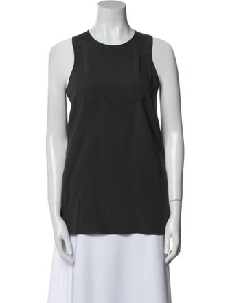 Brunello Cucinelli Silk Scoop Neck Top