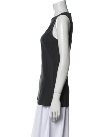 Brunello Cucinelli Silk Scoop Neck Top
