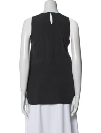 Brunello Cucinelli Silk Scoop Neck Top