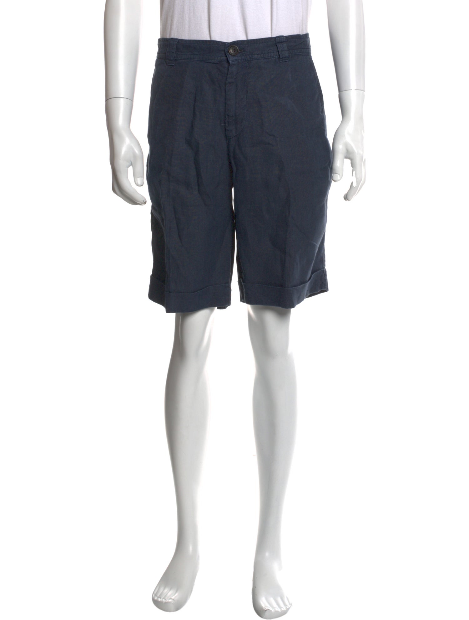 Brunello Cucinelli Linen Flat Front Shorts