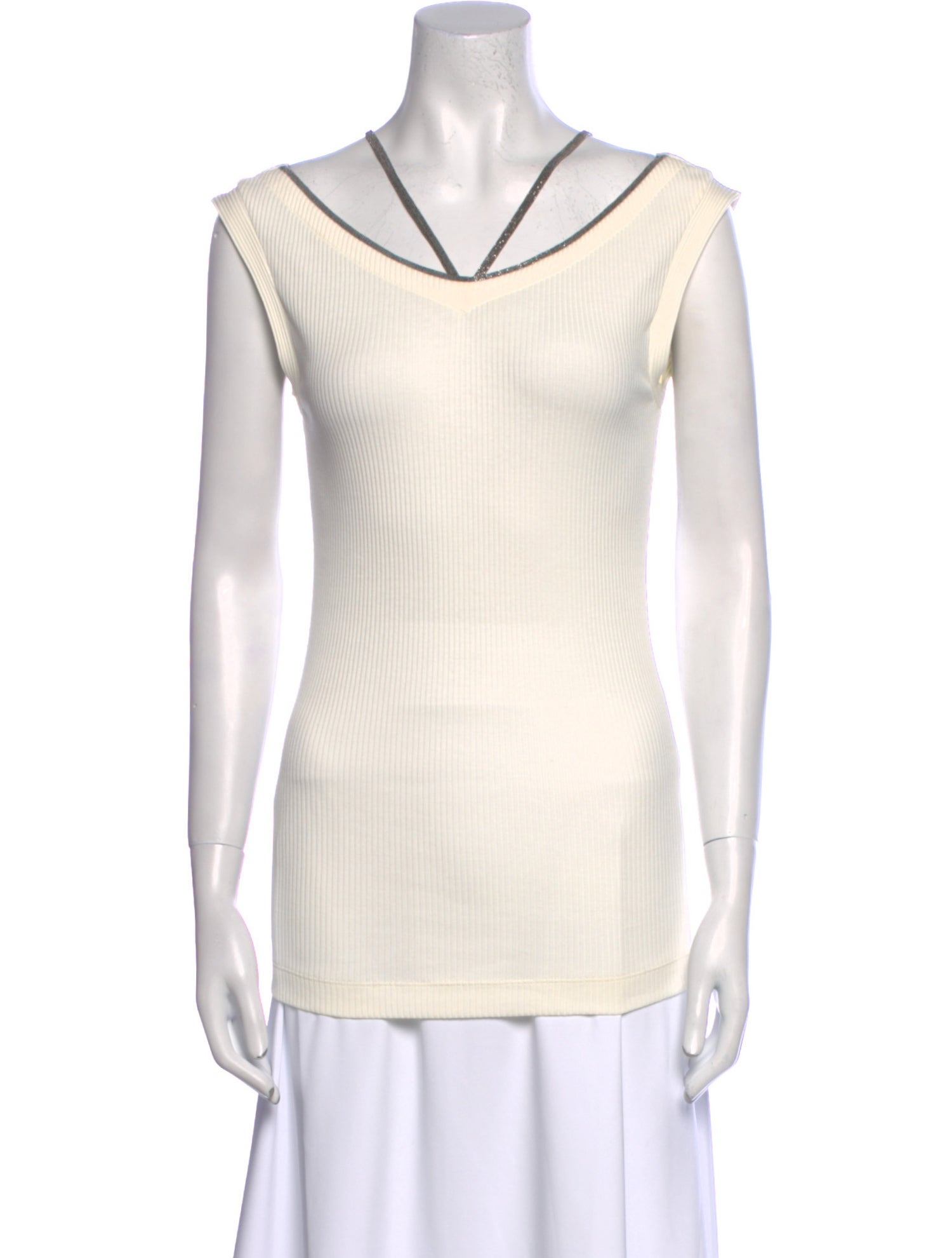 Brunello Cucinelli Cowl Neck Sleeveless Top