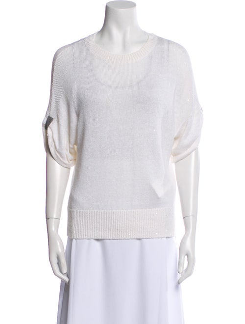 Brunello Cucinelli Scoop Neck Short Sleeve Sweatshirt