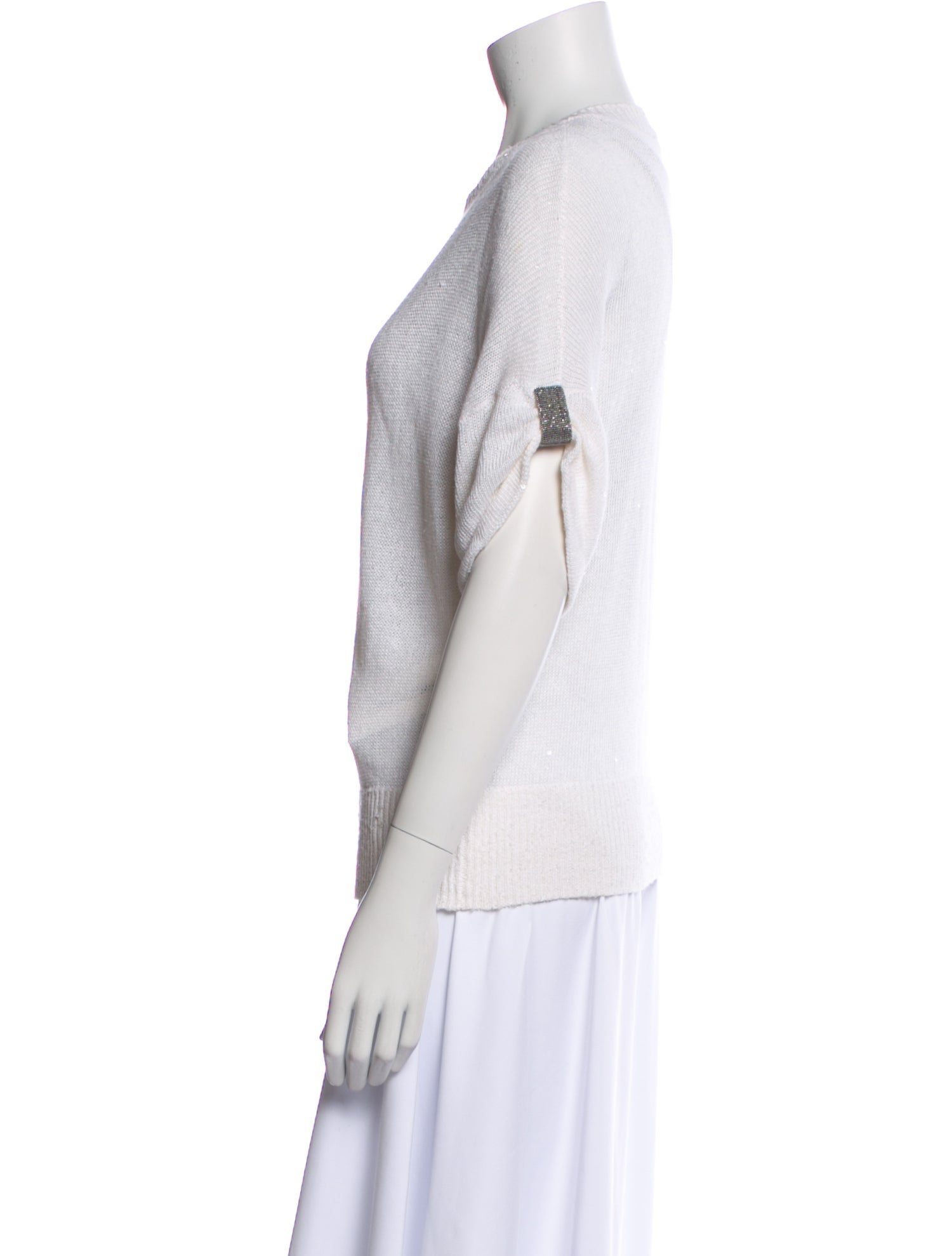 Brunello Cucinelli Scoop Neck Short Sleeve Sweatshirt