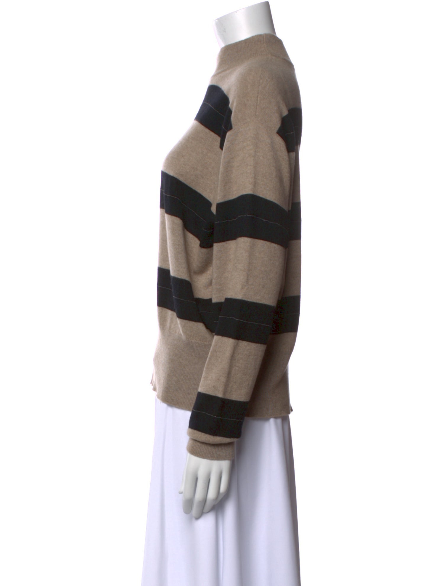 Brunello Cucinelli Virgin Wool Striped Sweater