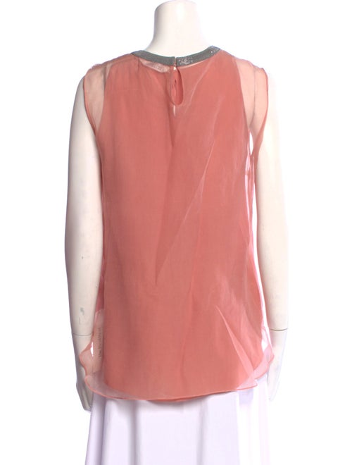 Brunello Cucinelli Silk Bateau Neckline Blouse