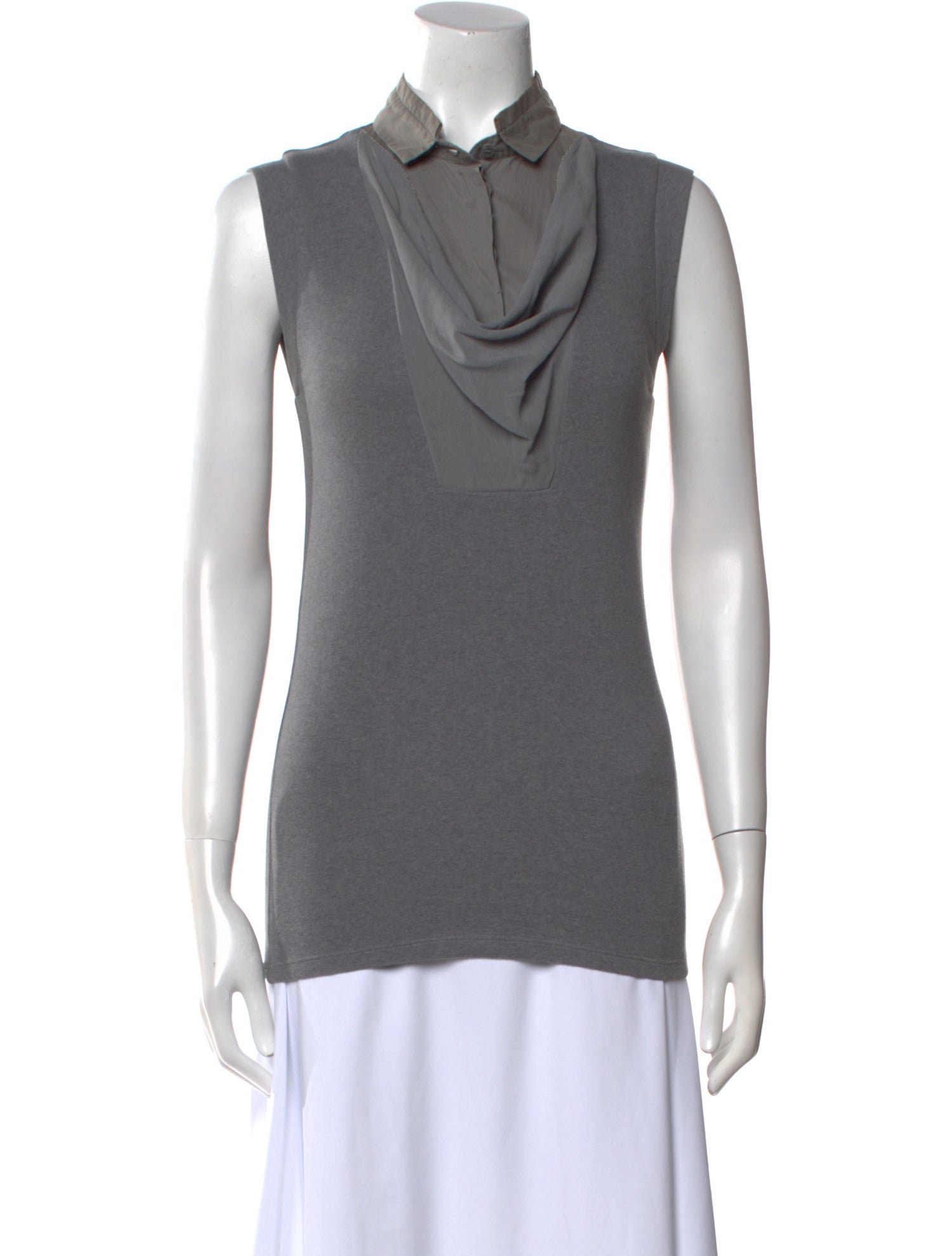 Brunello Cucinelli Cowl Neck Sleeveless Top