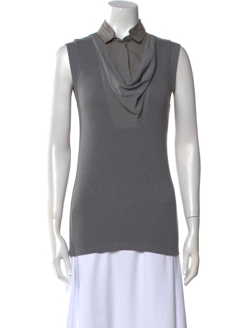 Brunello Cucinelli Cowl Neck Sleeveless Top