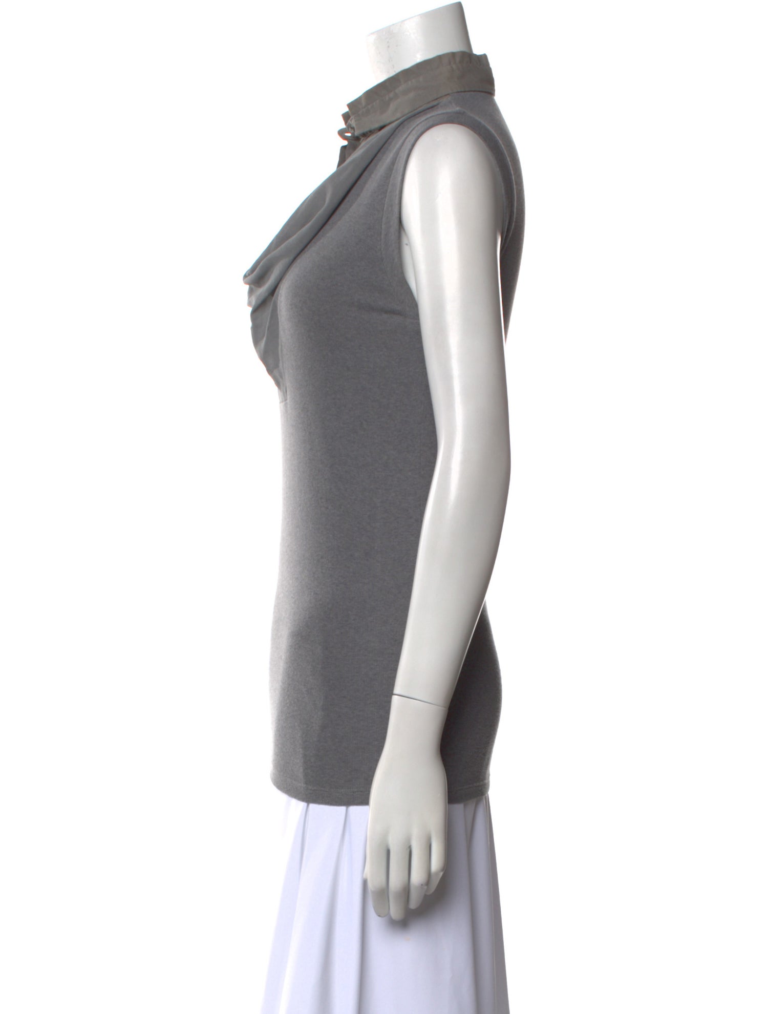 Brunello Cucinelli Cowl Neck Sleeveless Top
