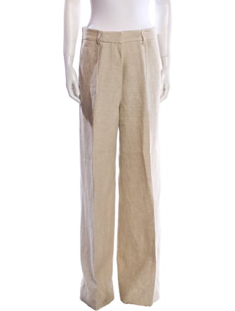 Brunello Cucinelli Colorblock Pattern Wide Leg Pants