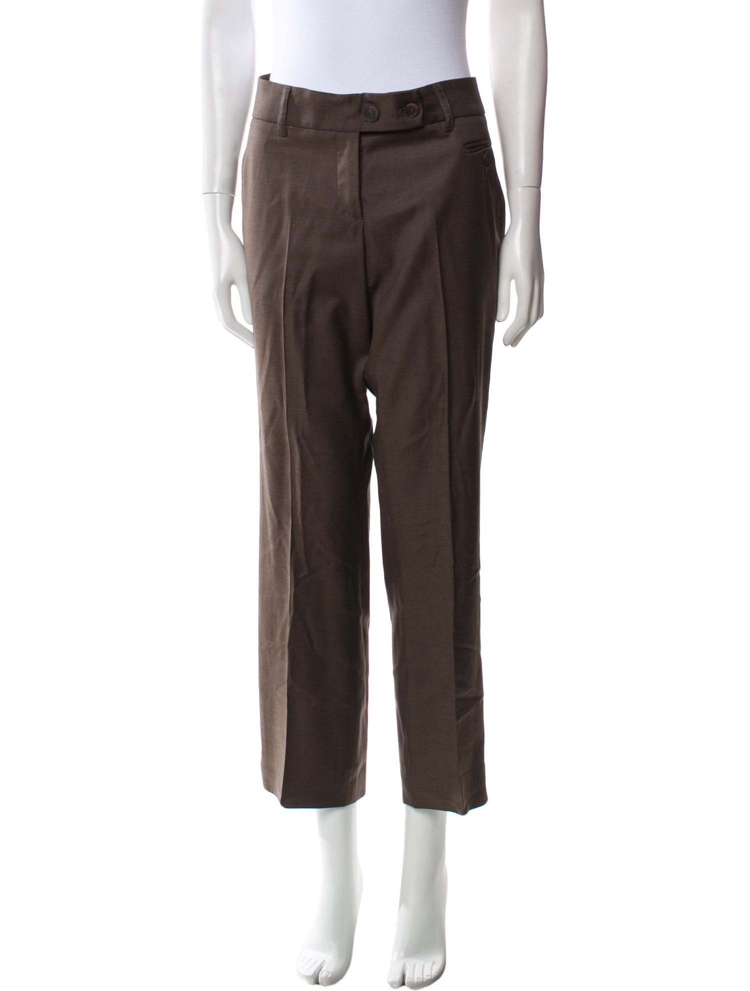 Brunello Cucinelli Virgin Wool Straight Leg Pants