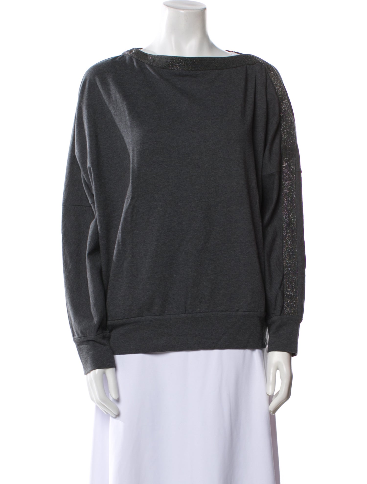 Brunello Cucinelli Bateau Neckline Long Sleeve Sweatshirt w/ Tags