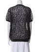 Brunello Cucinelli Lace Pattern Crew Neck Top