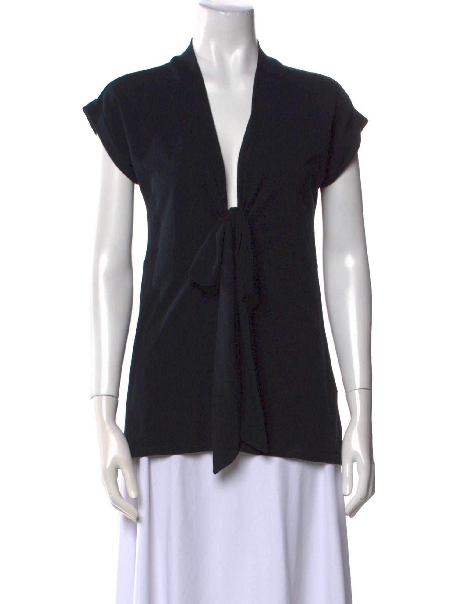 Brunello Cucinelli V-Neck Short Sleeve Blouse