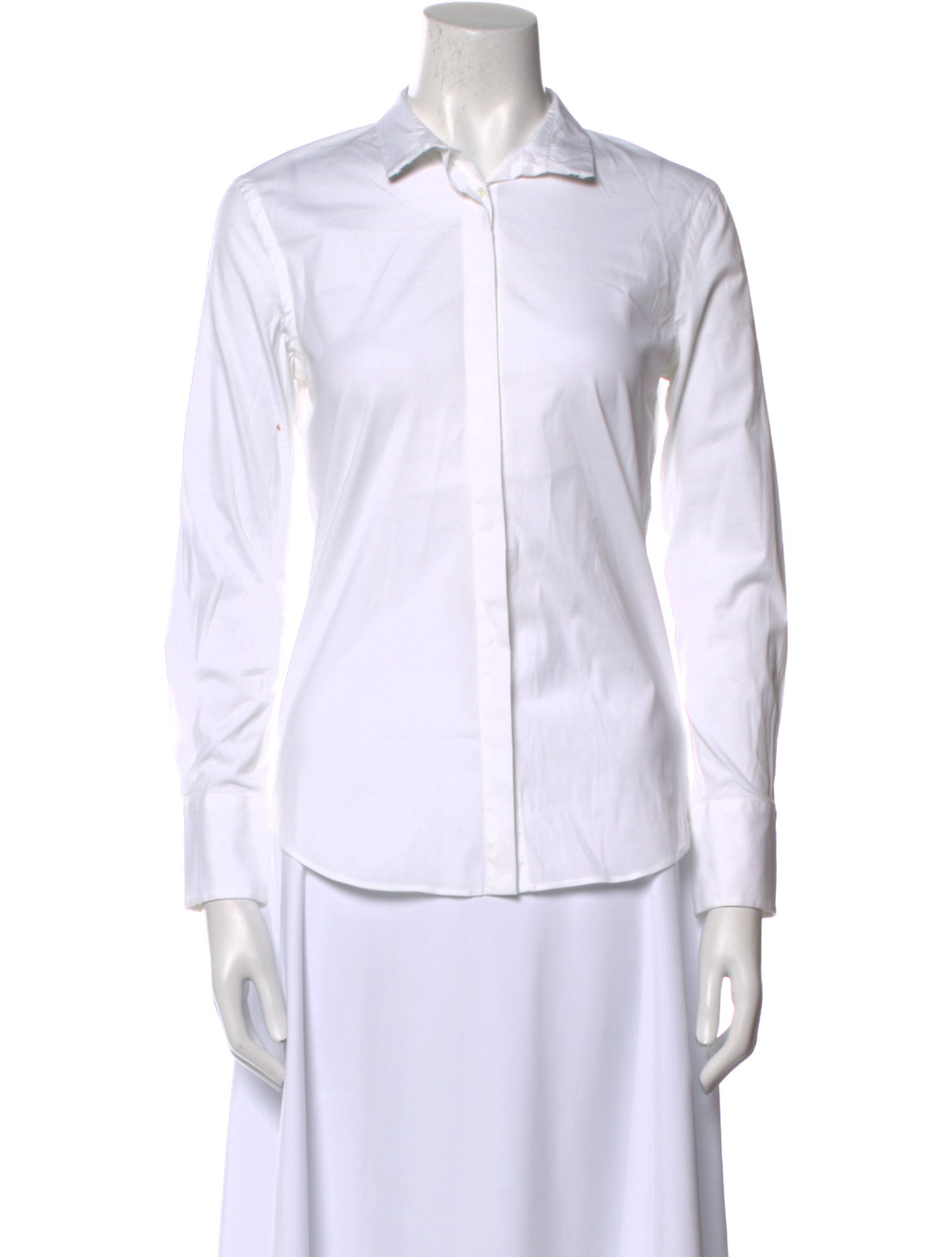 Brunello Cucinelli Long Sleeve Button-Up Top