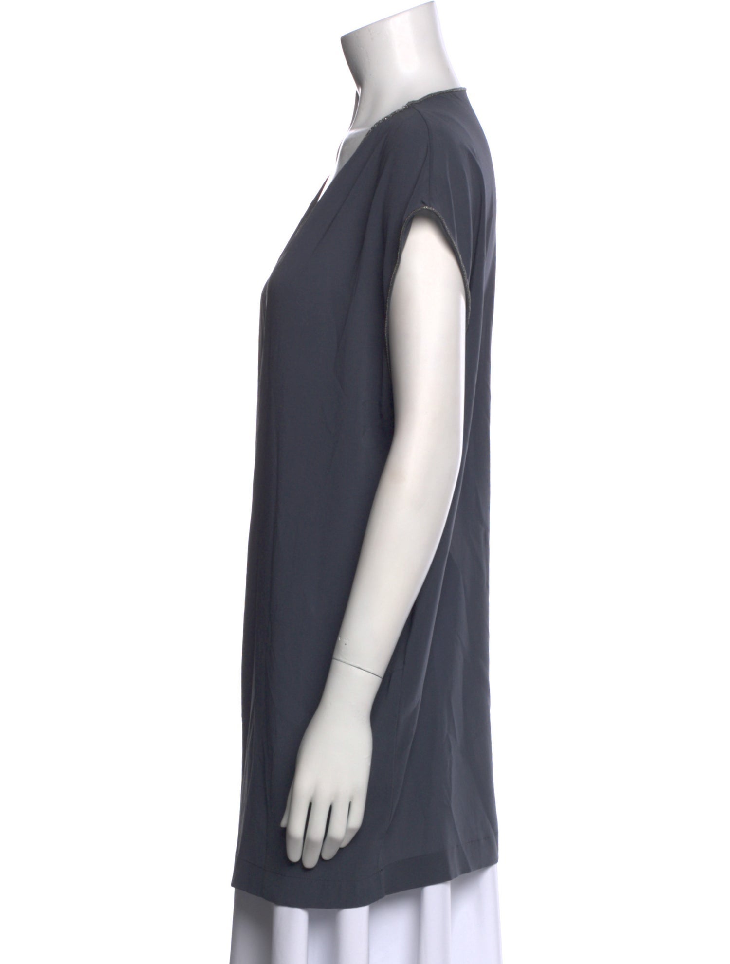 Brunello Cucinelli Silk V-Neck Tunic