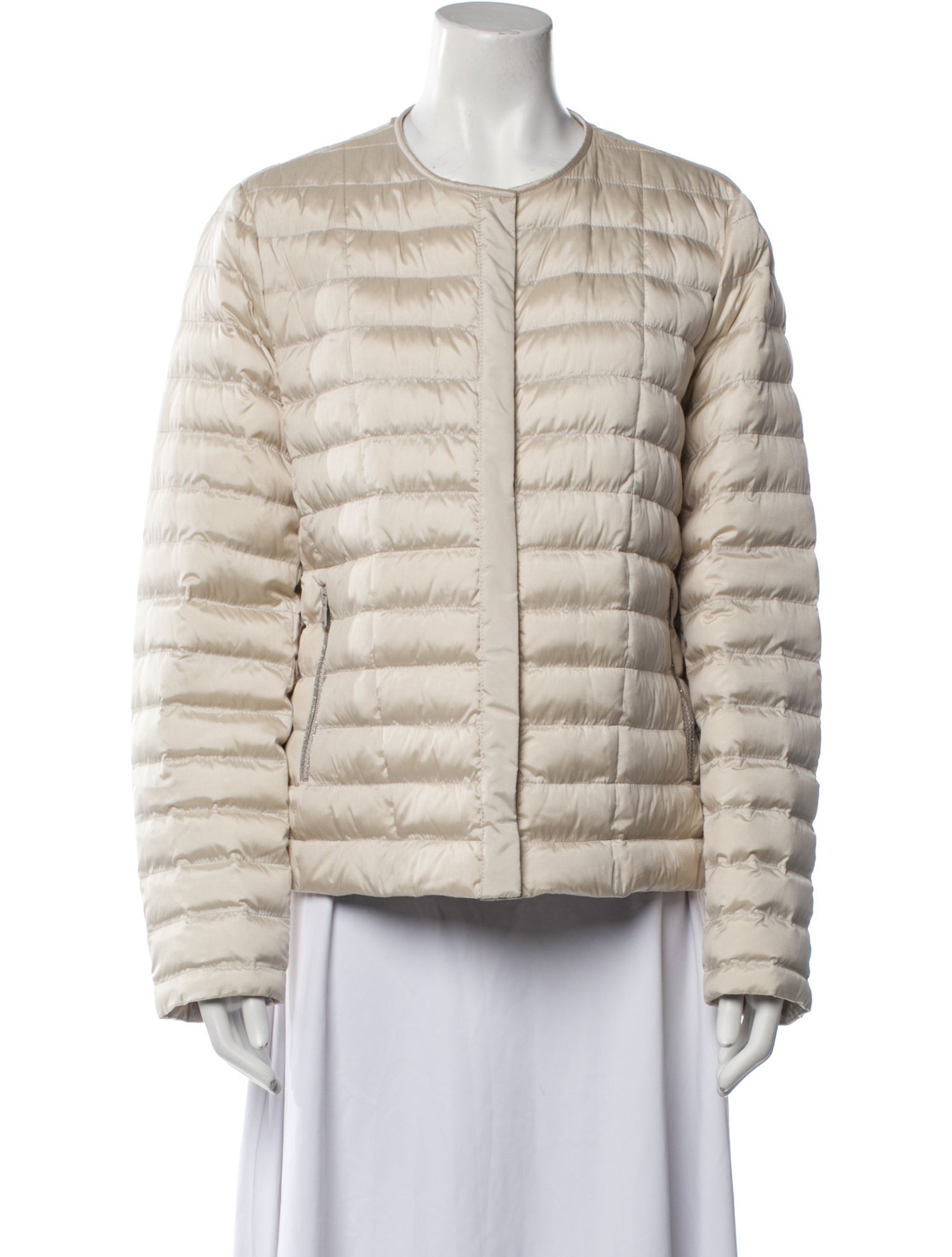 Brunello Cucinelli Silk Faux Fur Jacket