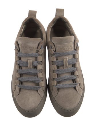 Brunello Cucinelli Suede Beaded Accents Sneakers