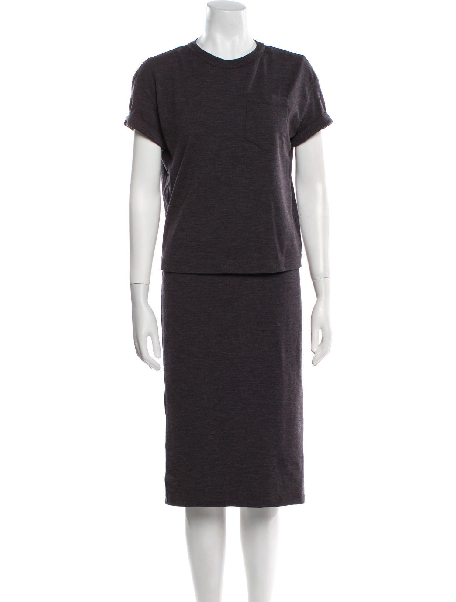 Brunello Cucinelli Virgin Wool Skirt Set