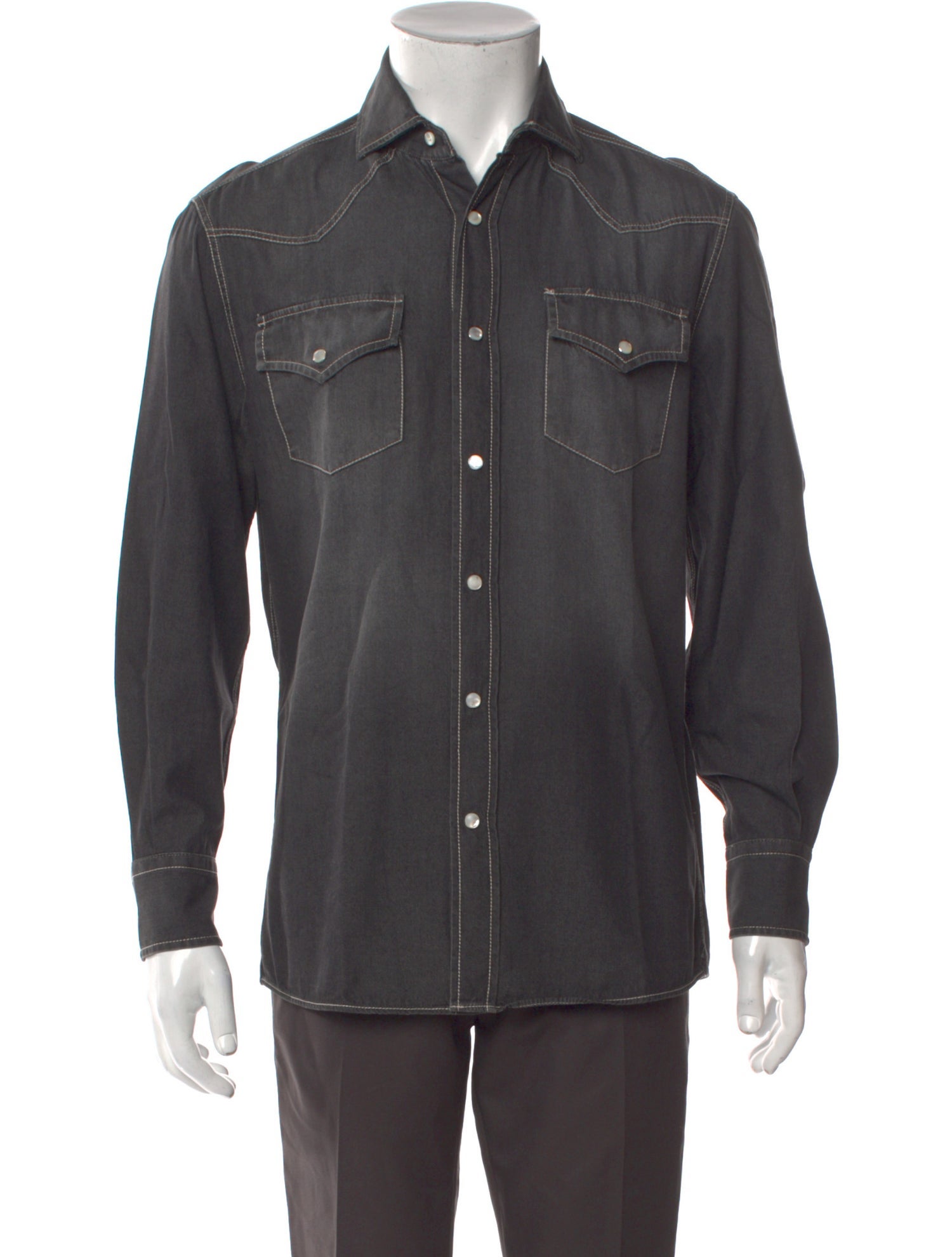 Brunello Cucinelli Long Sleeve Denim Shirt