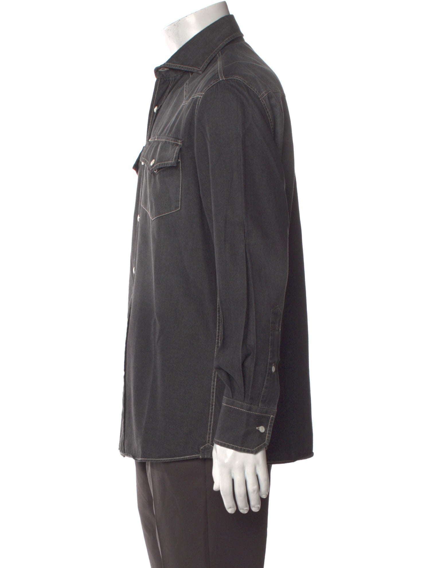 Brunello Cucinelli Long Sleeve Denim Shirt